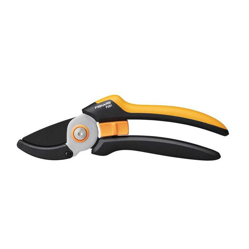 Fiskars Solid L P361 genėjimo žirklės Anvil juodos, oranžinės
