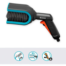 Gardena GARDENA Cleansystem blind brush, washing brush (grey / turquoise, brush