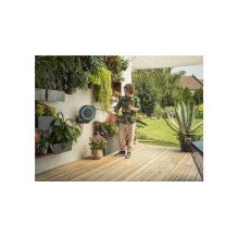Gardena Wall-Mounted Hose Box RollUp S, 15 meters, hose reel (grey / tur