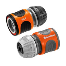 Gardena GARDENA Žarnos jungčių rinkinys 13mm (1 / 2), 15mm (5 / 8), (pilka / oranžinė)
