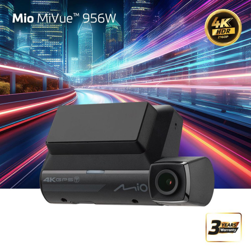 Mio MiVue 956W Premium 4K HDR, Wi-Fi, GPS Dash Cam ,