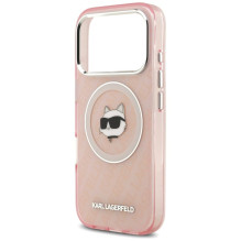 KARL LAGERFELD case for IPHONE 17 Pro Max compatible with MagSafe KLHMP17XHMKBCHOP (IML Choupette Head Logo) pink