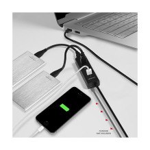 AXAGON HUE-S2BL USB-A-Hub, 4x USB 3.0, externe Stromversorgung - 1,2 m