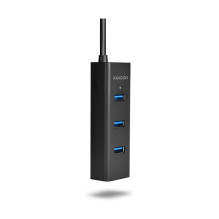 AXAGON HUE-S2BL USB-A-Hub, 4x USB 3.0, externe Stromversorgung - 1,2 m