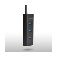 AXAGON HUE-S2BL USB-A-Hub, 4x USB 3.0, externe Stromversorgung - 1,2 m