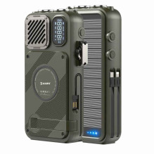 Hawk HWRDI440GN Radio Solar Dynamo With Powerbank, Black