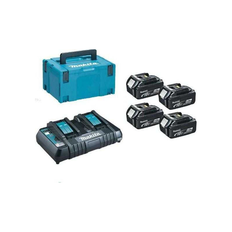 Makita LXT įkrovimo rinkinys 18V, 4X5.0Ah (197626-8)