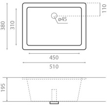 MAGMA Torino 510x380x175 mm 0051N