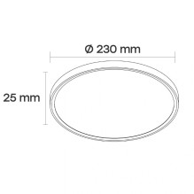 Visional LED Waterproof Light 18W, 3CCT, 2160Lm, IP44, Ø230x25,W Visional LED Waterproof Light 18W, 3CCT, 2160Lm, IP44, Ø230x25,W