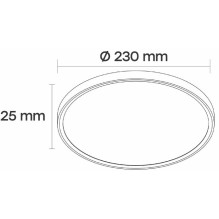 Visional LED Waterproof Light 18W, 3CCT, 2160Lm, IP44, Ø 230x25 Visional LED Waterproof Light 18W, 3CCT, 2160Lm, IP44, Ø 230x25