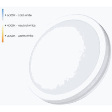 Visional LED Waterproof Light 30W, 3CCT, 3600Lm, IP65, Ø300x55,W