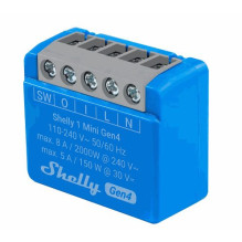 Shelly 1 Mini Gen4 8A mėlyni 2 vnt. Shelly 1 Mini Gen4 8A mėlyni 2 vnt.