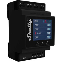 Shelly Pro 4PM 40A Juoda Shelly Pro 4PM 40A Juoda