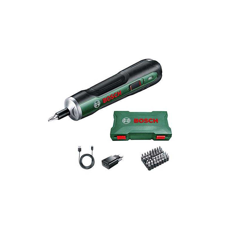 Italeri Bosch belaidis atsuktuvas, stumiamas, pavara 3,6Volt (žalia, 32-piece atsuktuvas)