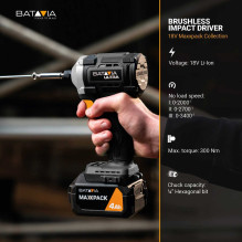 Batavia B.V. 18V brushless digital impact driver 350 Nm (7065184)