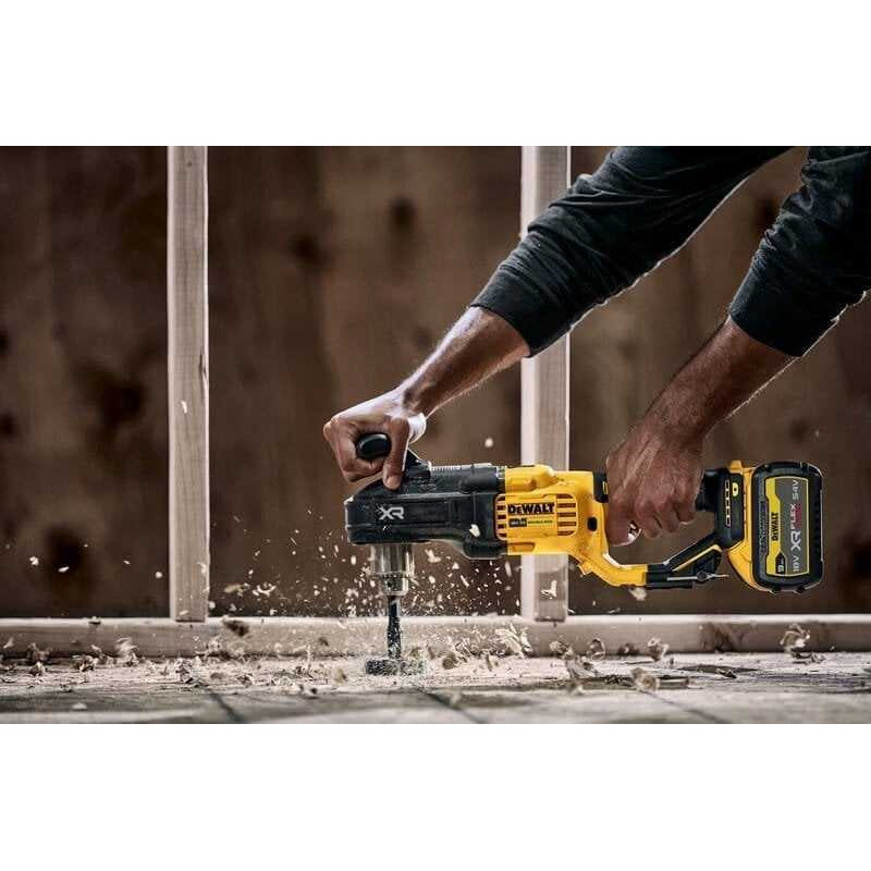 DeWALT DEWALT Akumuliatorinis kampinis gręžtuvas DCD444N, 18 Volt geltonas / juodas, be akumuliatorių