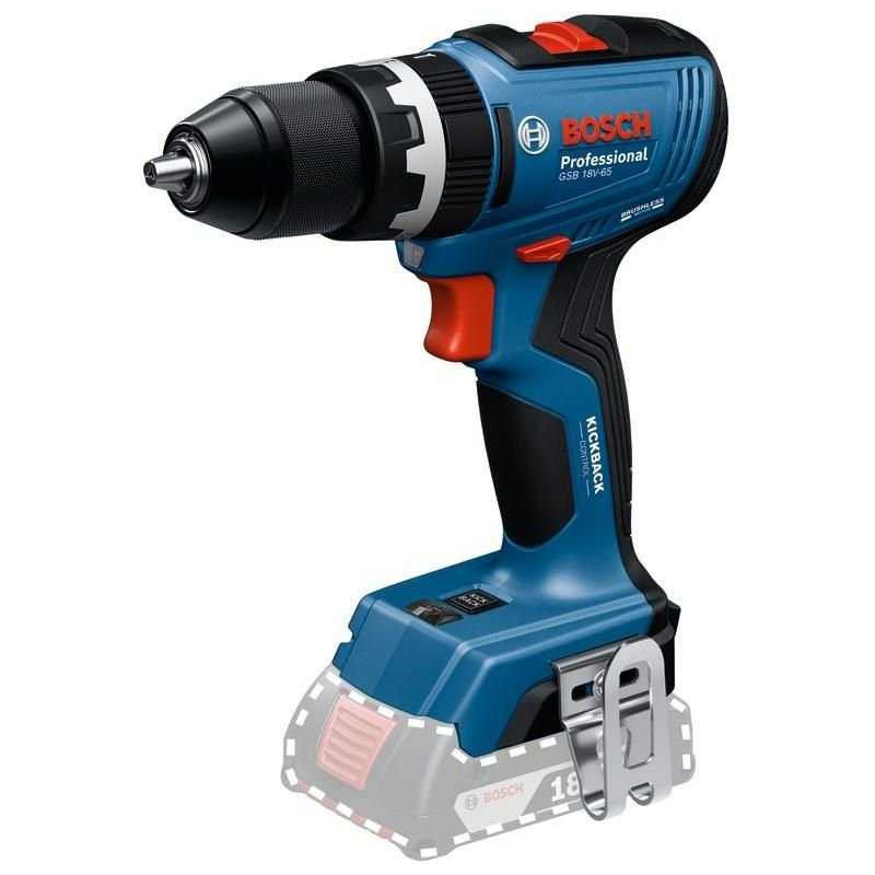 Bosch Bosch Powertools akumuliatorinis smūginis gręžtuvas GSB 18V-65 Professional solo, 1