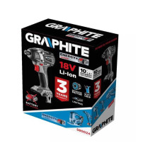 Graphite Graphite Energy+“ 18V Ličio jonų akumuliatorinis smūginis suktuvas be šepetėlių Graphite Graphite Energy+“ 18V Ličio jonų akumuliatorinis smūginis suktuvas be šepetėlių