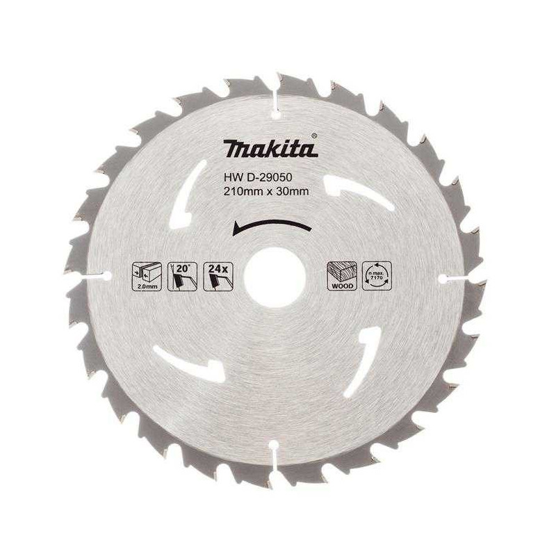 Makita DISKINIS Pjūklas BLADE 210X30 / 25 24T MEDIENA