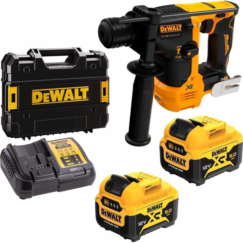 DeWALT DEWALT Akumuliatorinis plaktukas DCH072P2, 12 Volt geltona / juoda, 2x Li-ion