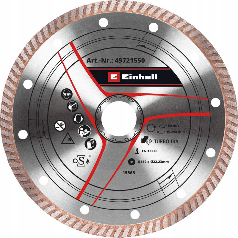 Einhell EINHELL plonas deimantinis pjovimo diskas, O 150 x 1.6mm akumuliatoriniam kampiniam pjovimo įrankiui