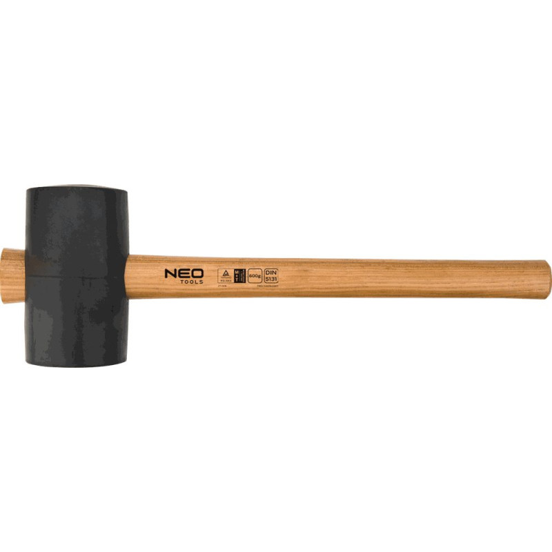 NEO Neo guminis plaktukas medinė rankena 1,2kg 380mm (25-054)
