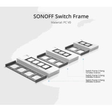 Sonoff Frame for 3 M5-80 smart wall switches black Sonoff Frame for 3 M5-80 smart wall switches black