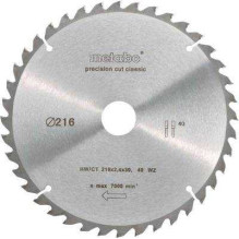 „Metabo“ pjūklo diskas 216x2,4 / 1,8x30 mm, z40, WZ, -5°, „Classic“