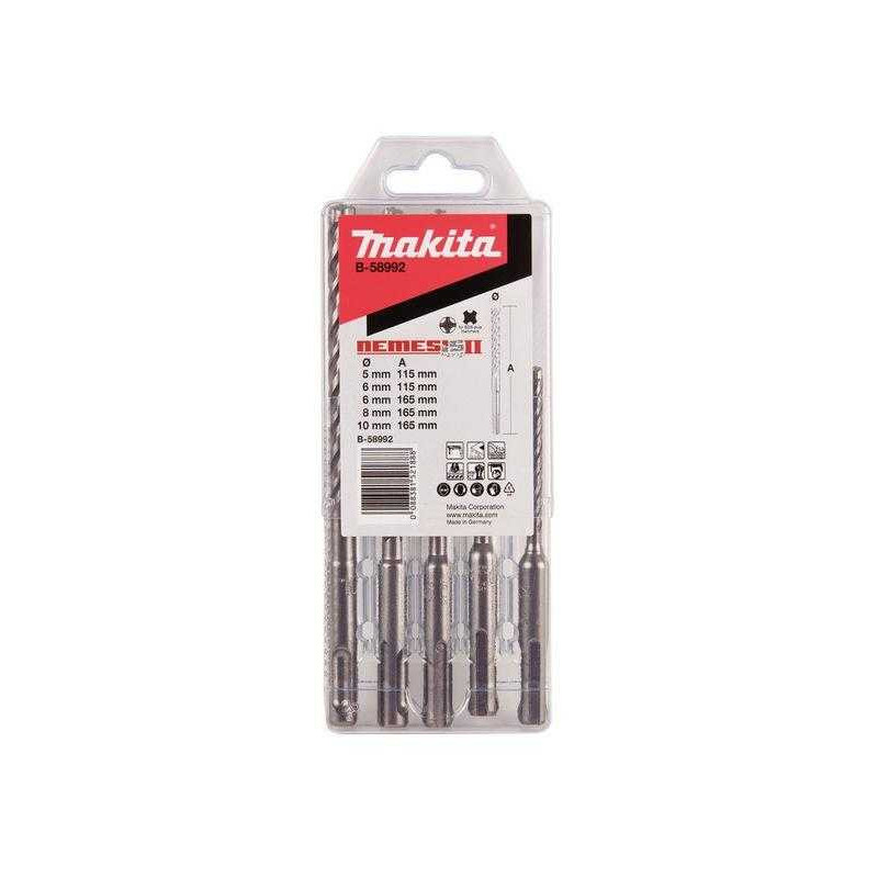 Makita Makita B-58992 SDS-plus Nemesis grąžtų rinkinys - 5 dalių