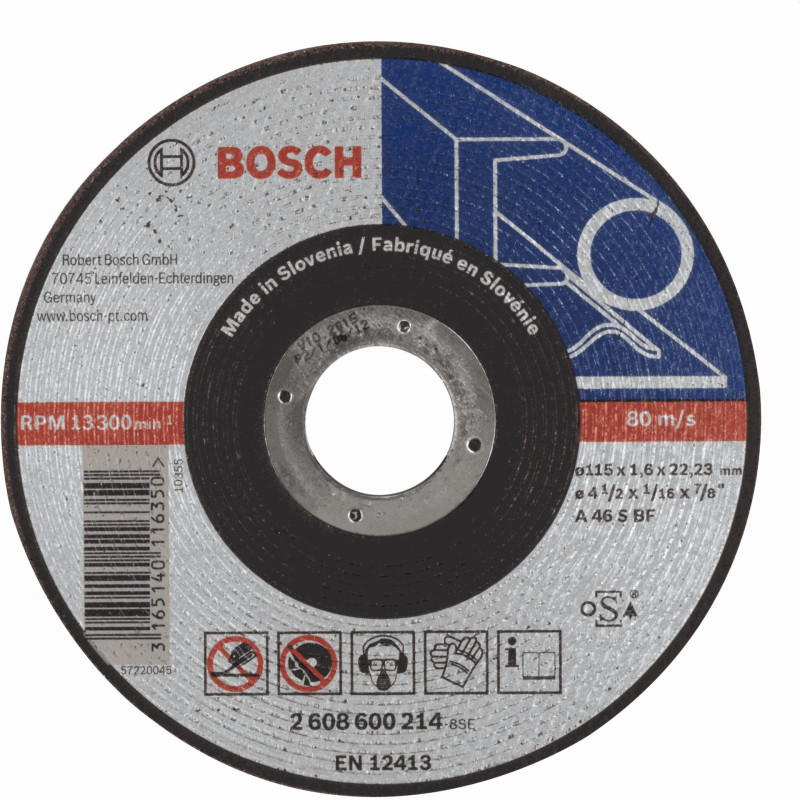 Bosch kampinis šlifuoklis 115 mm (2608600214)