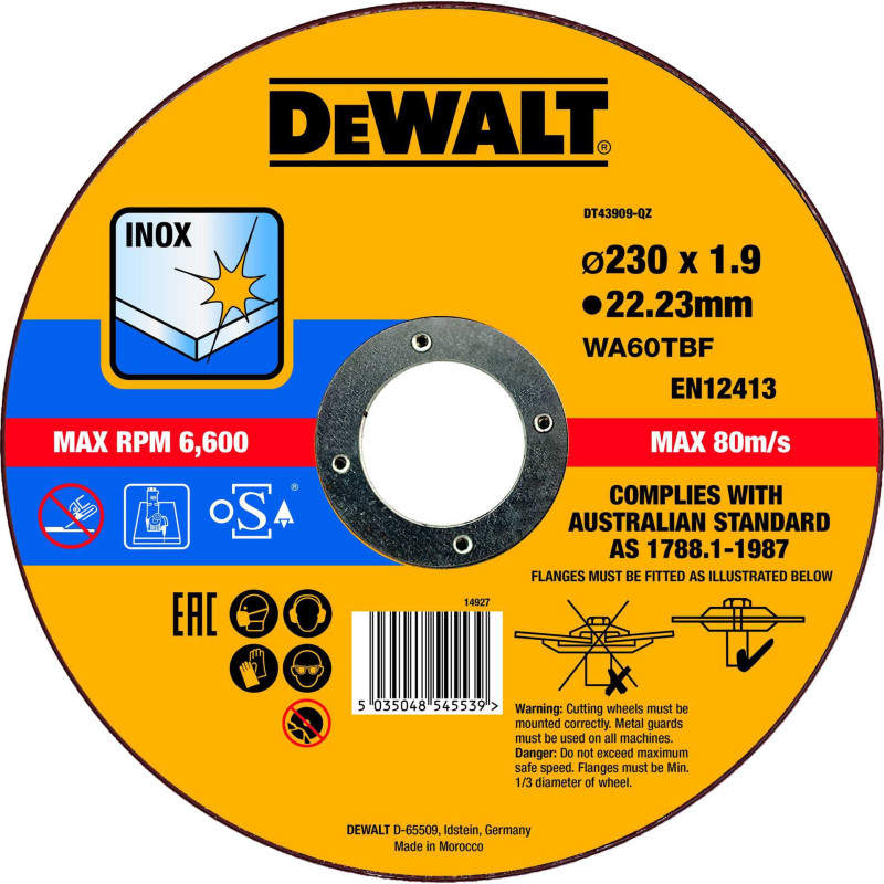 DeWALT Dewalt metalinis diskas 230x1.9mm ( DT43909-QZ )