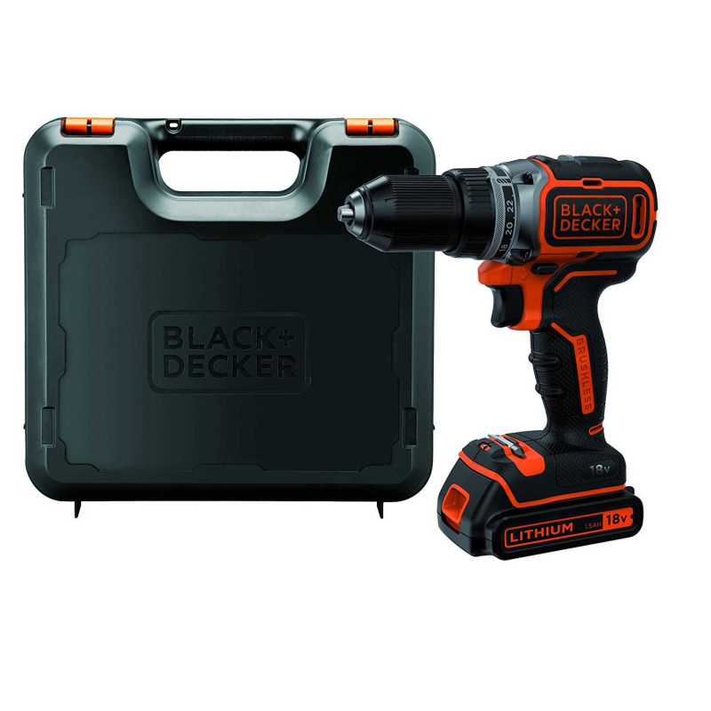 Black+Decker Black&amp;Decker BL186K akumuliatorinis gręžtuvas + dėklas + įkraunama baterija
