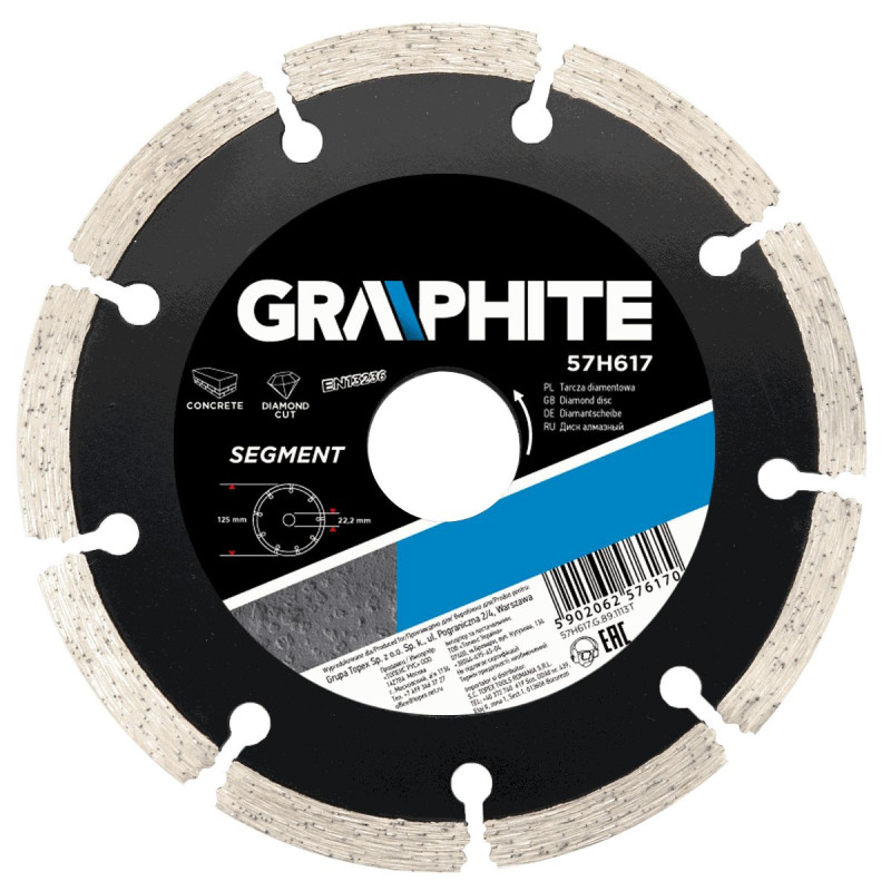 Graphite Graphite Deimantinis diskas 230x22.2mm Segmentuotas – 57H619