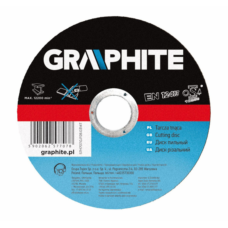 Graphite Graphite Metalo pjovimo diskas 230x1.9x22mm ( 57H719 )