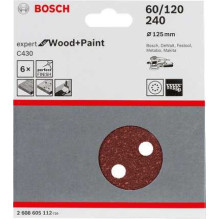 Bosch Šlifuoklis, medienai, PEX D 125mm,K60 / 120 / 240,6gab. Bosch Šlifuoklis, medienai, PEX D 125mm,K60 / 120 / 240,6gab.