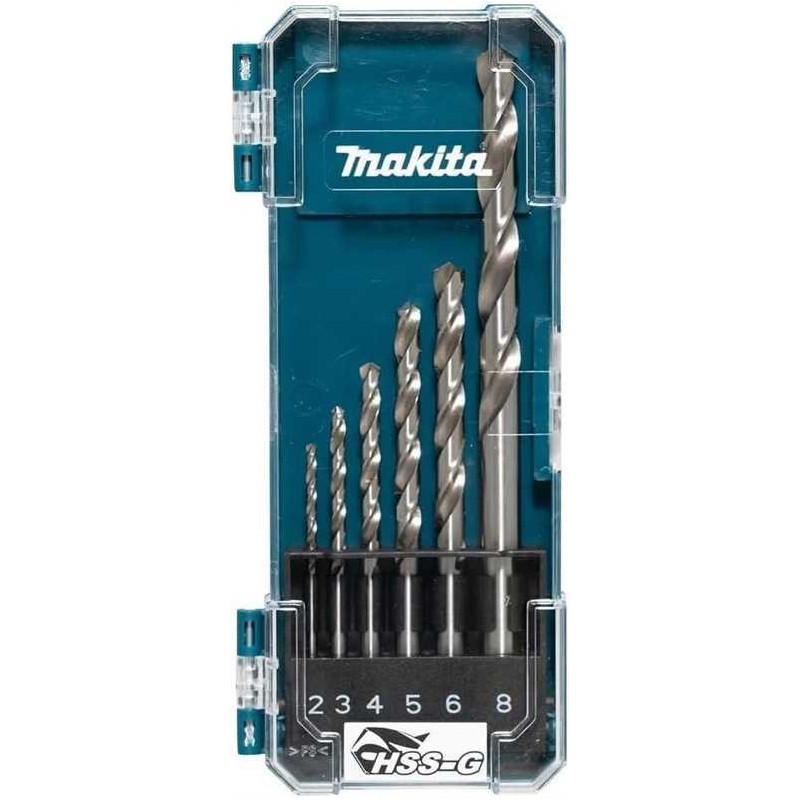 Makita METALO GRĄŽTUVAS HSS-G ANTGALIAI 6PCS