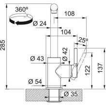 Franke Lina L Pull Out Nozzle HP Onyx 115.0728.484 Franke Lina L Pull Out Nozzle HP Onyx 115.0728.484
