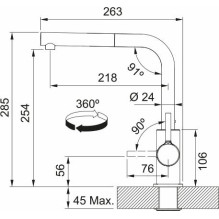 Franke Tap Lina L Pull Out Nozzle HP Stone Grey (115.0728.486) Franke Tap Lina L Pull Out Nozzle HP Stone Grey (115.0728.486)