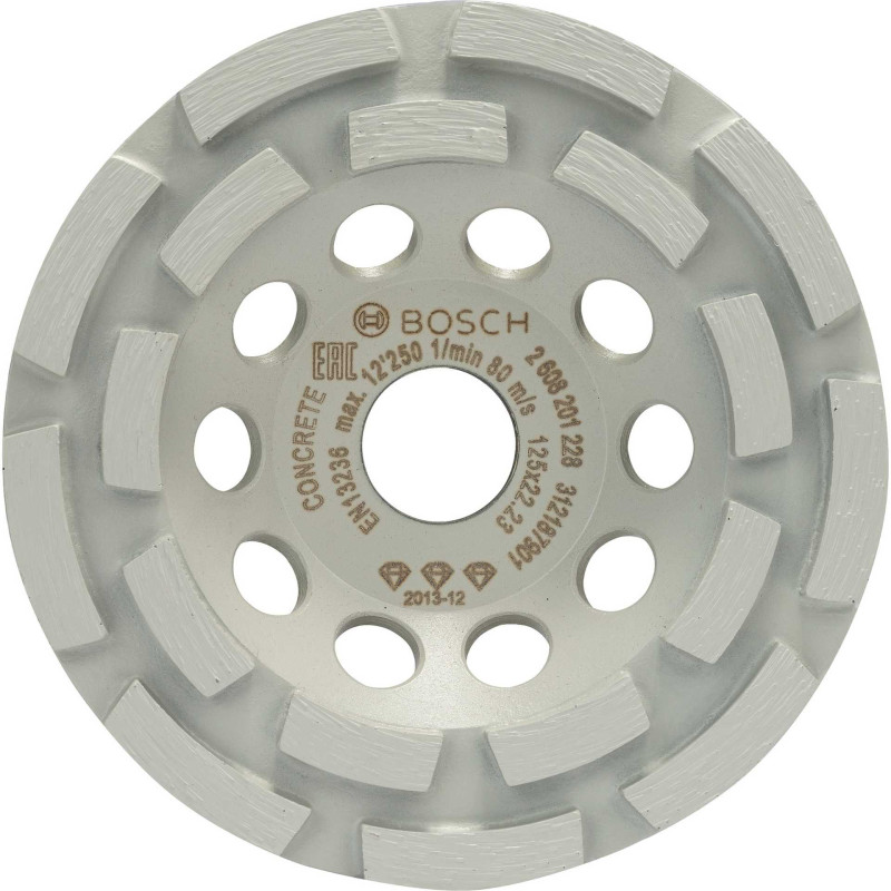 Italeri Bosch deimantinis taurės formos šlifavimo diskas, geriausiai tinkantis betonui, 125mm, šlifavimo diskas (kierra
