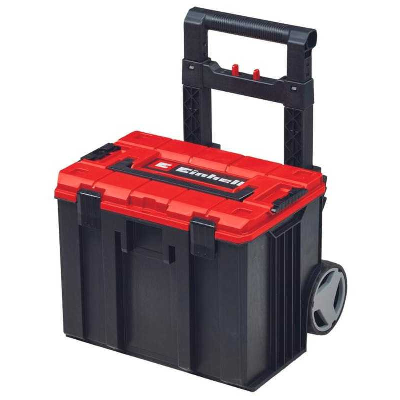 Einhell Einhell sisteminis lagaminas E-Case L, įrankių dėžė (juoda / tamsiai raudona, su ratukais)