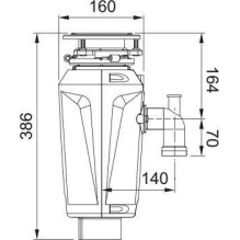 Franke Maisto atliekų smulkintuvas SLIM 75 (3 / 4 HP ), 134.0715.096 Franke Maisto atliekų smulkintuvas SLIM 75 (3 / 4 HP ), 134.0715.096
