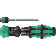 Wera Wera Kraftform Kompakt 20 RA-R with pouch, bit set black / green, 6-piec