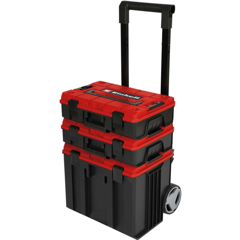 Einhell E-Case Tower sistemos lagaminas, įrankių vežimėlis (juodas / raudonas, 1x E-Case L