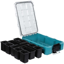 Makita Makita MAKTRAK organizatorius gilus M, įrankių dėžė mėlyna / skaidri, permatoma Makita Makita MAKTRAK organizatorius gilus M, įrankių dėžė mėlyna / skaidri, permatoma