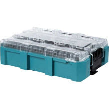 Makita Makita MAKTRAK Organizer deep M, tool box blue / transparent, transparen Makita Makita MAKTRAK Organizer deep M, tool box blue / transparent, transparen