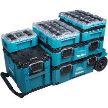 Makita Makita MAKTRAK Organizer deep M, tool box blue / transparent, transparen Makita Makita MAKTRAK Organizer deep M, tool box blue / transparent, transparen