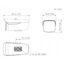 Dahua IPC-HFW2649M-S-LED-0360B-B-PRO Balta Dahua IPC-HFW2649M-S-LED-0360B-B-PRO Balta