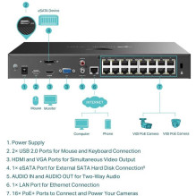 Tp-Link kanalų VIGI VIGI tinklo NVR2016H-16MP įrašymo įrenginys Tp-Link kanalų VIGI VIGI tinklo NVR2016H-16MP įrašymo įrenginys