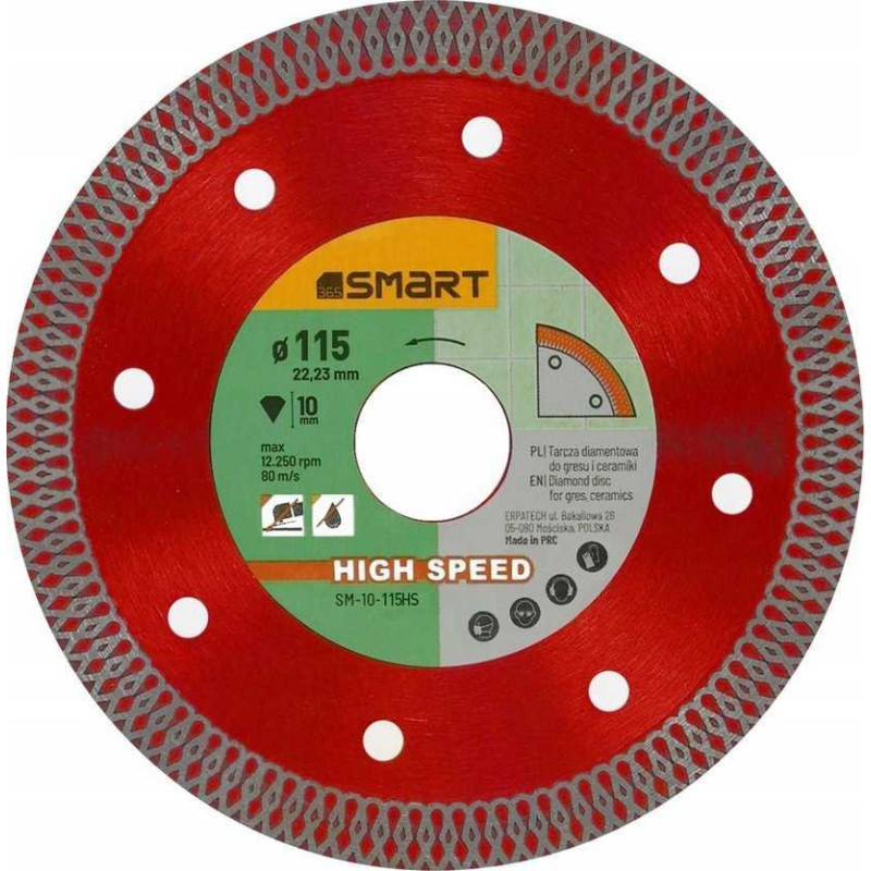 Smart Smart Didelės spartos deimantinis diskas 115mm ( SM-10-115HS )