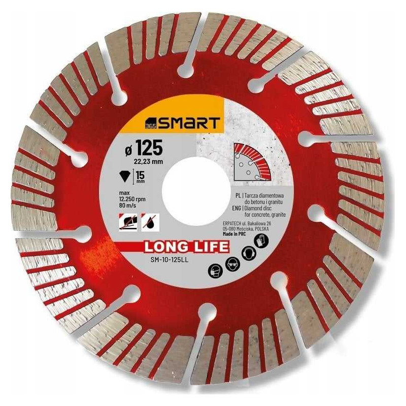 Smart Smart Deimantinis diskas Long Gyvenimas 125mm ( 10-125LL )